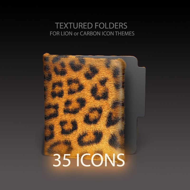 Texturadas Iconos de carpetas - Lion / Carbon Design