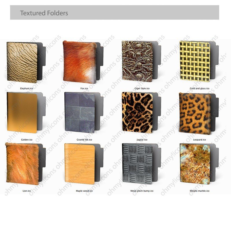 textured icon folders