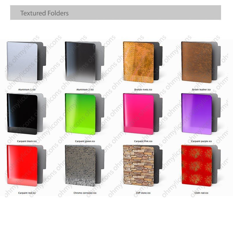 textured icon folders