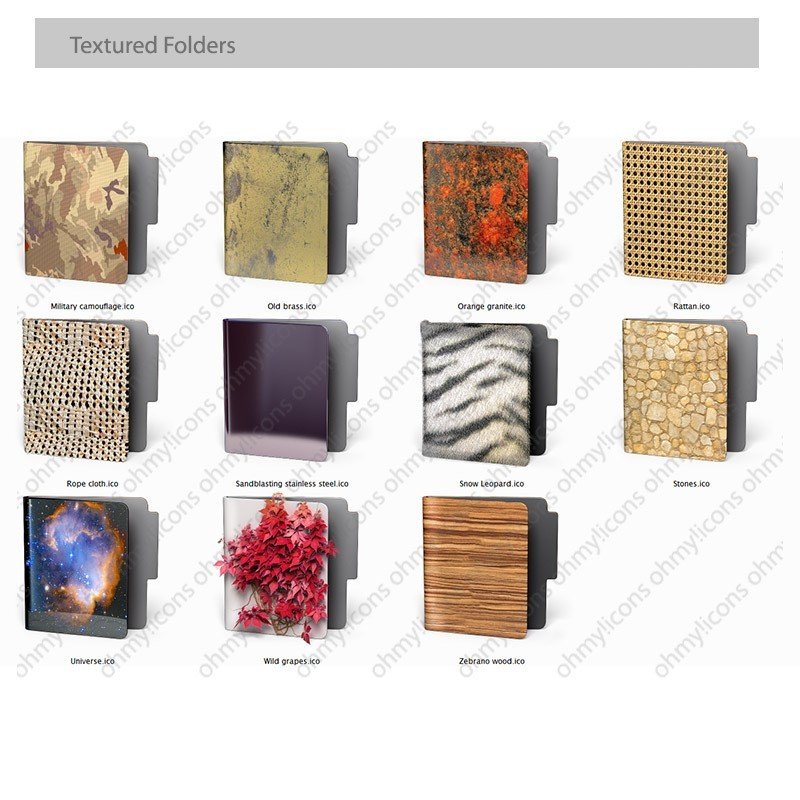 textured icon folders