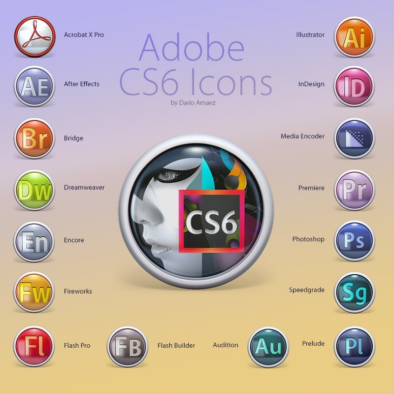 Adobe CS6 Icons for Snow Leopard