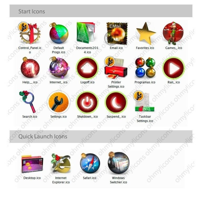 Christmas Icon Theme for IconPackager | OHMYicons