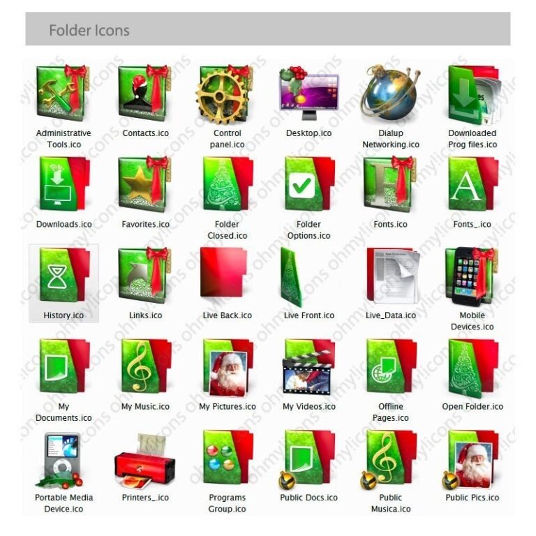 Christmas Icon Theme for IconPackager | OHMYicons