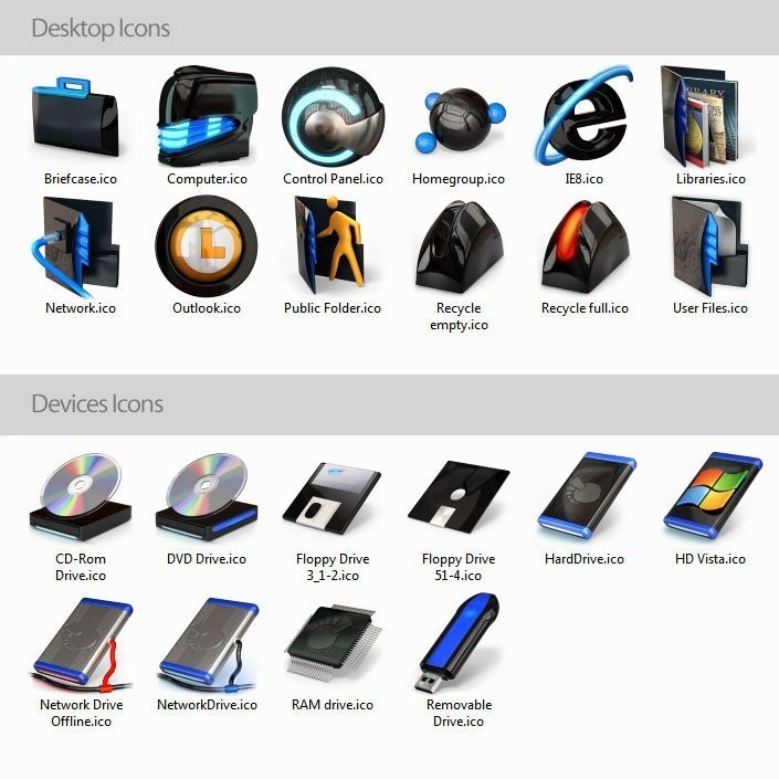 Cyclop 2 - Glossy Black Icons - Image 2