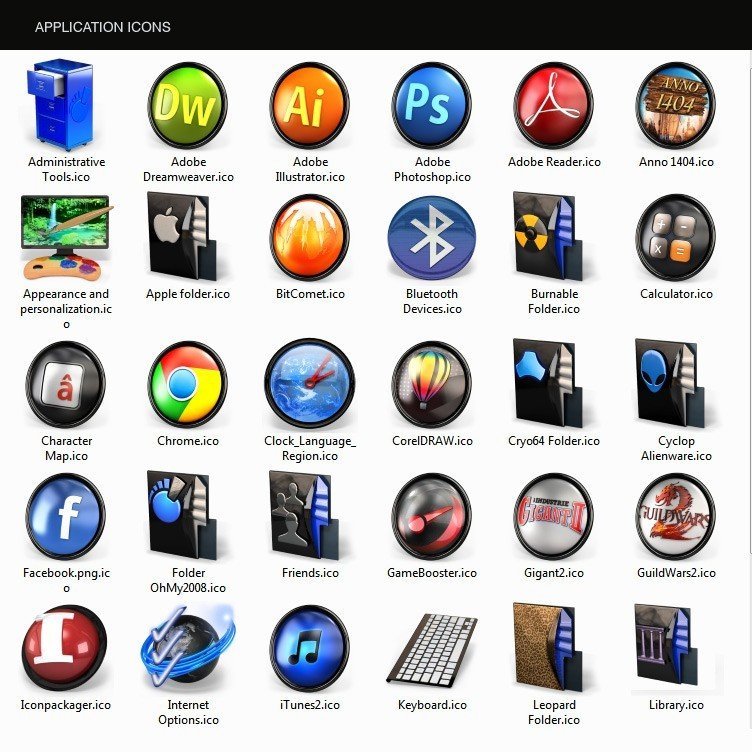 Cyclop 2 - Glossy Black Icons - Image 10