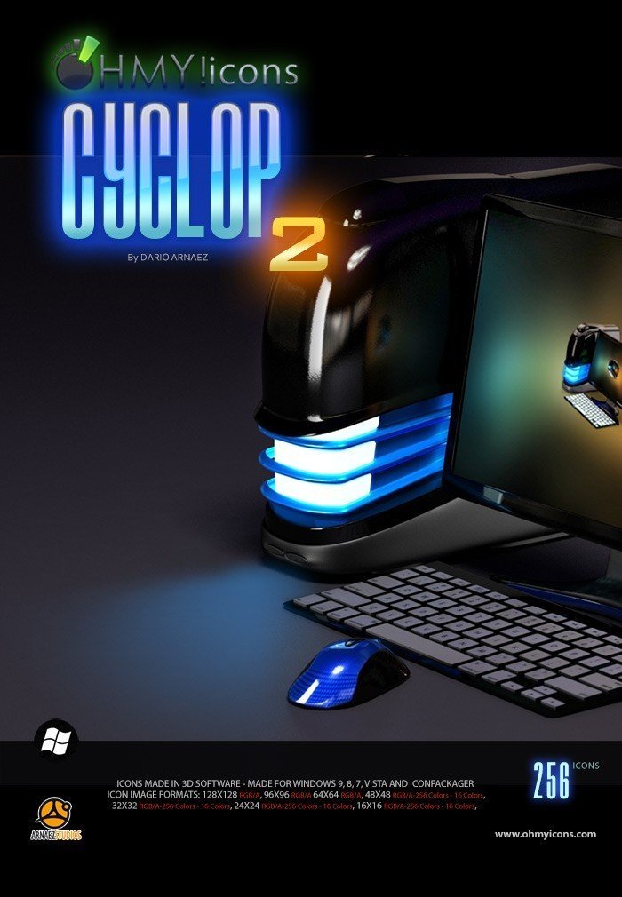 Cyclop 2 - Glossy Black Icons