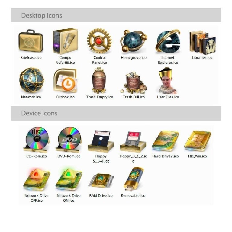 Nefertiti: Egyptian Icon Theme for Windows | OHMYicons