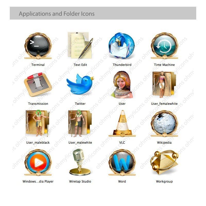 Nefertiti - Egyptian Mac Icons - Imagen 15