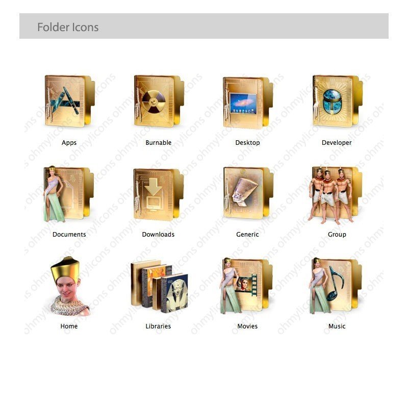 Nefertiti - Egyptian Mac Icons - Imagen 3