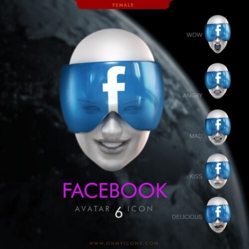 Facebook Faces She: 6 3D Avatar Icons | OHMYicons