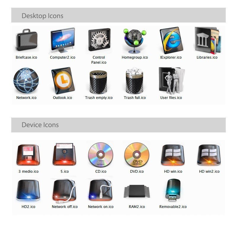 Carbon - Black Icons for Windows - Image 2