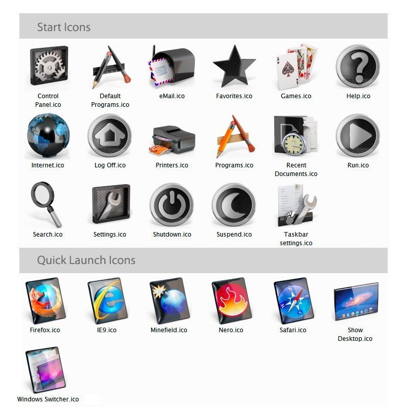 Carbon - Black Icons for Windows - Image 3