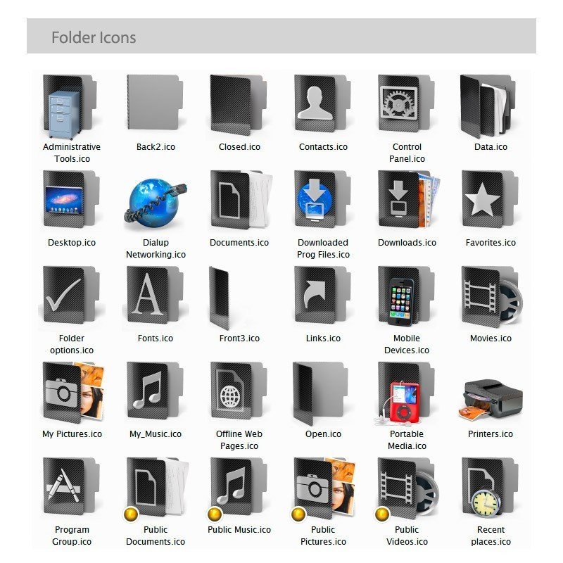 Carbon - Black Icons for Windows - Image 4