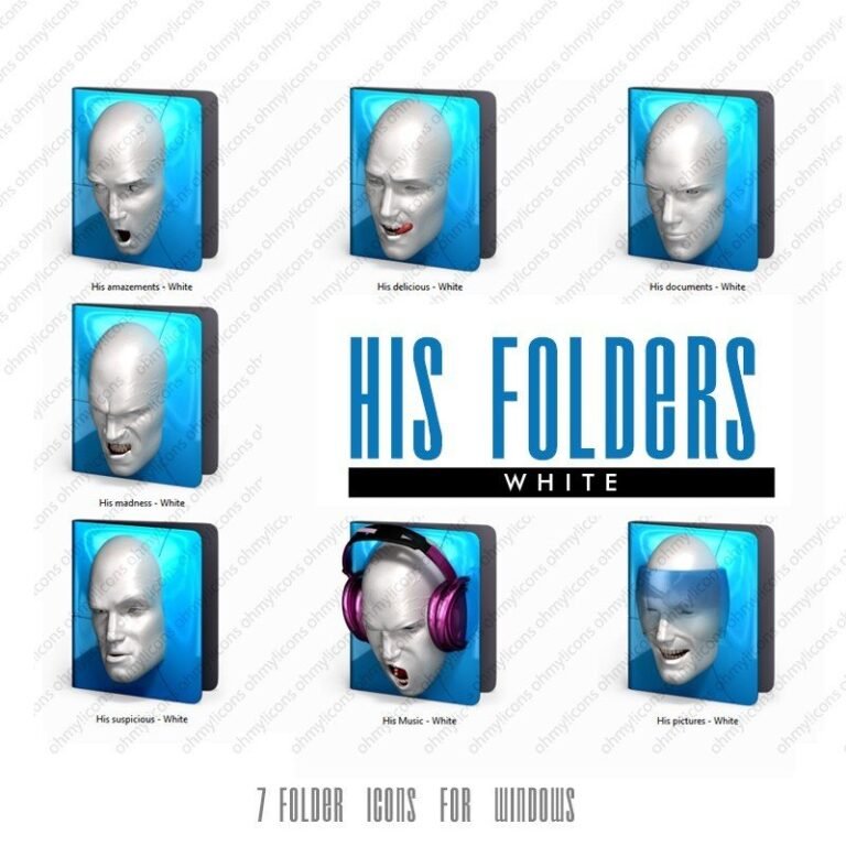 His Folders White: Man Folder Icons | OHMYicons