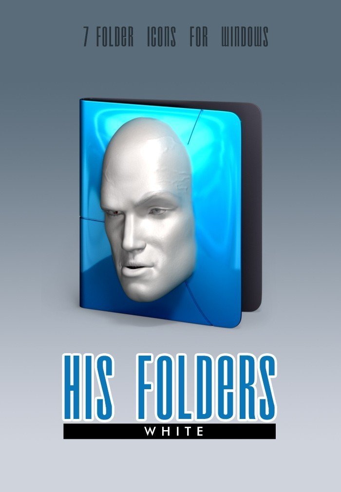 His Folders - White