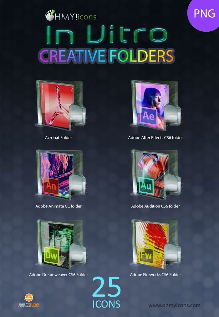 In Vitro Creative Folders (PNG)