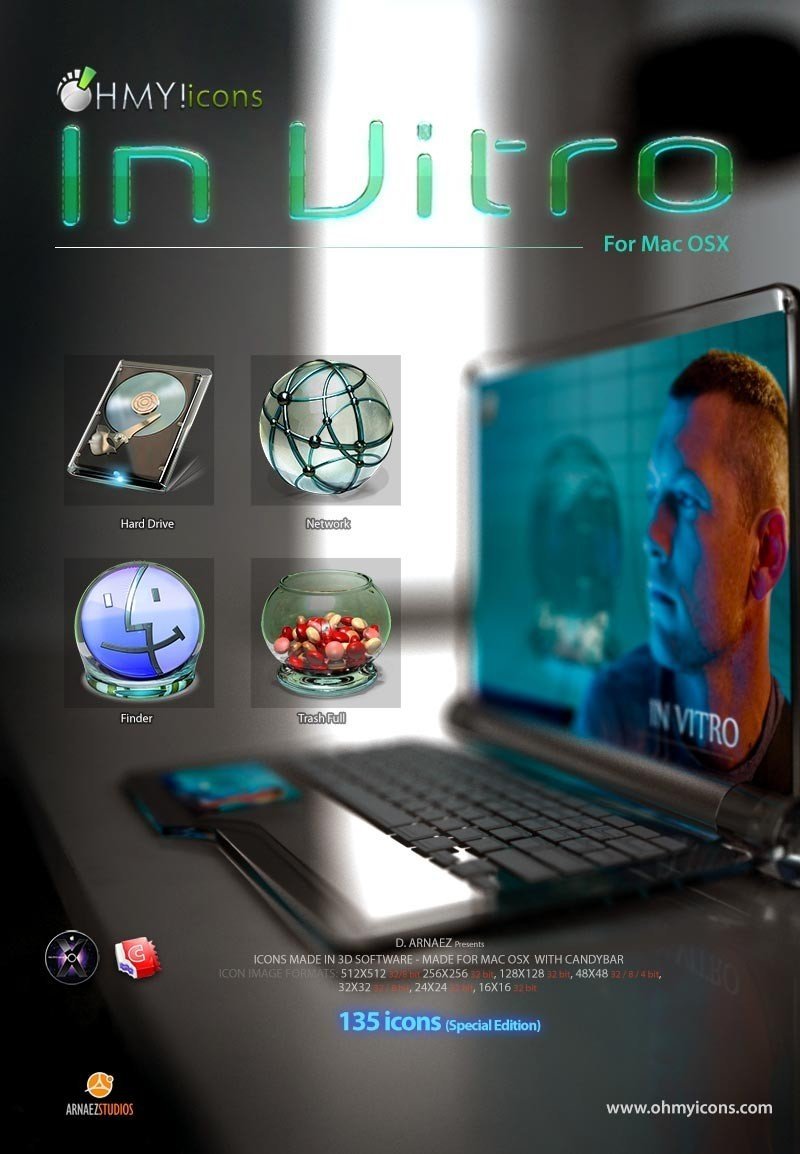 In Vitro - Glass Mac Icons