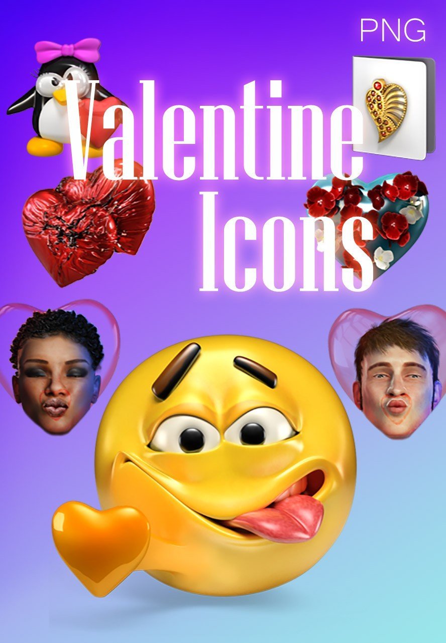 Valentine Icons - PNG